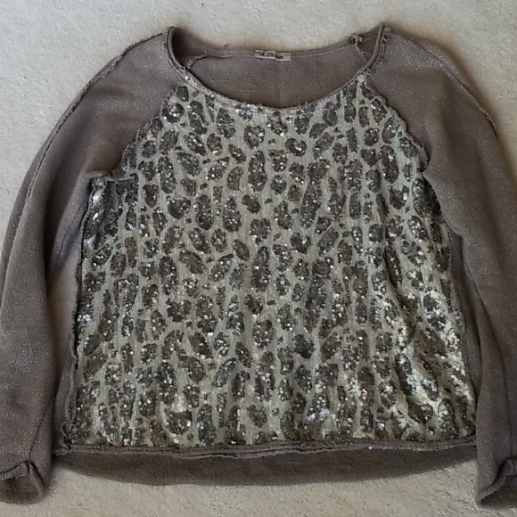 Made in Italy cotton sequin top/sweater - Picture 1 of 6